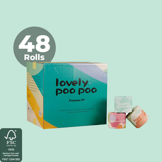Premium Bamboo Toilet Paper - 48 Rolls