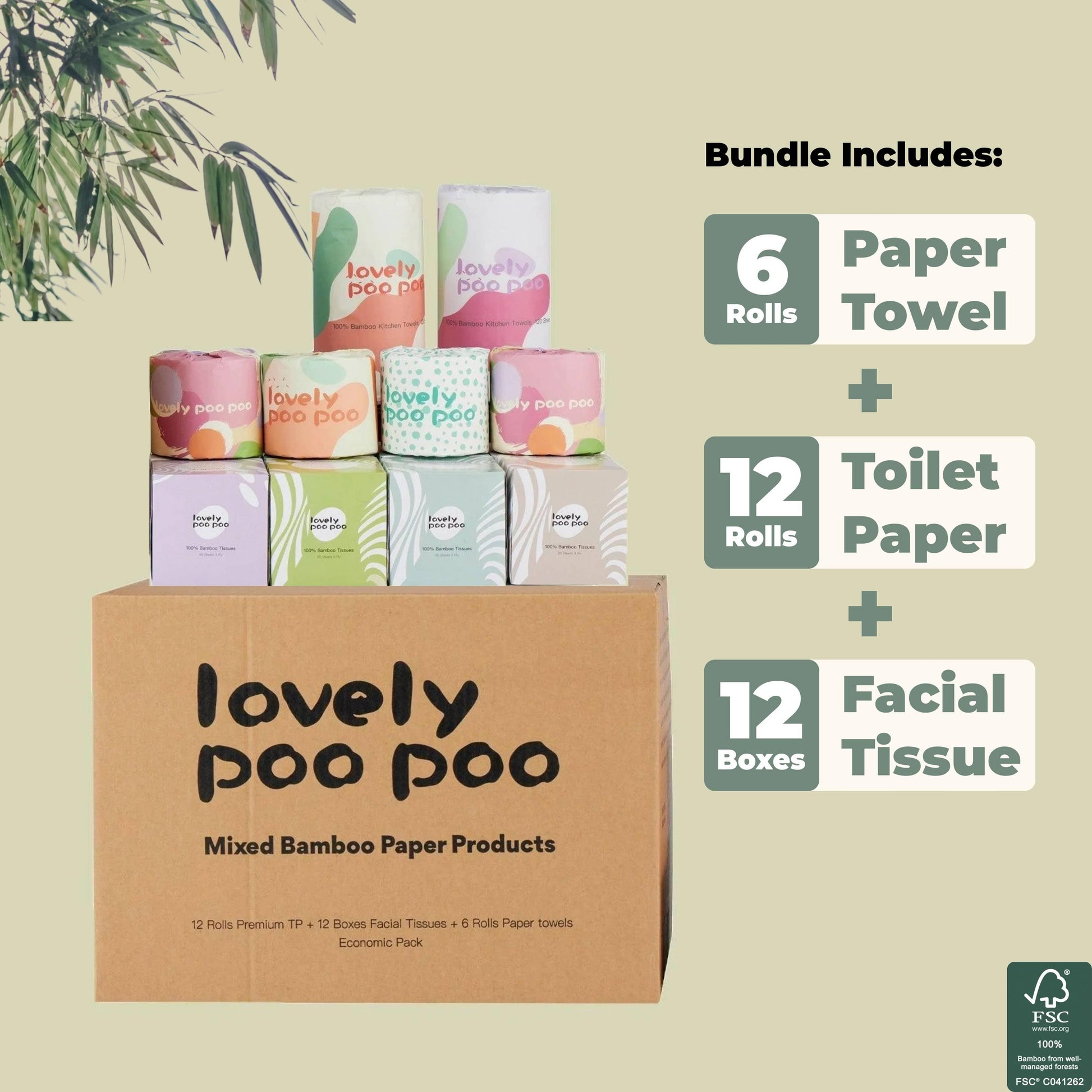 FSC 100% Mixed Bamboo Products 30 - Lovely Poo Poo