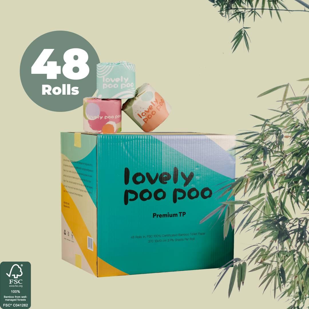 Tree-Free Premium Bamboo Toilet Paper - Lovely Poo Poo